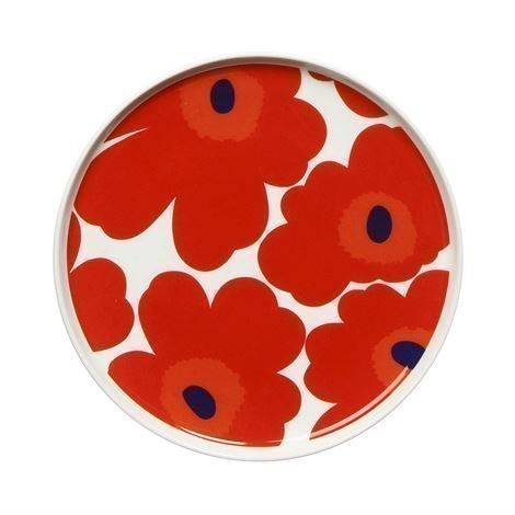 Marimekko Unikko Lautanen Punainen Ø 20 cm - Keittiö